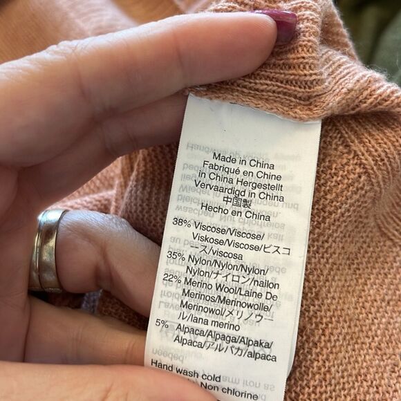 Madewell Dusty Pink Kimball Pullover Sweater Small (Spring) - Picture 3 of 3